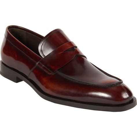 prada tobacco loafers|Prada penny loafers.